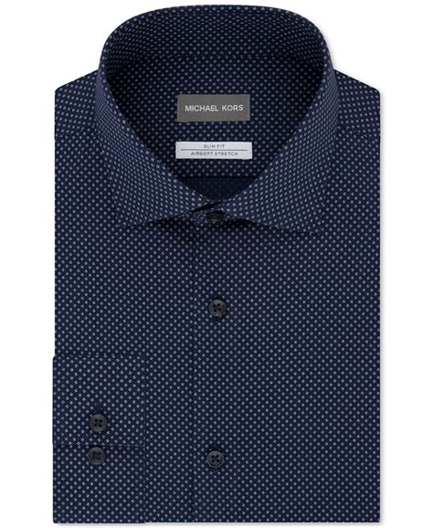 michael kors men's slim fit performance stretch dress shirt|Michael Kors dress shirts clearance.